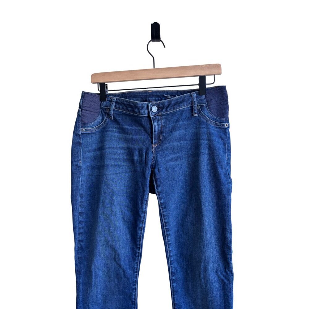Gap True Skinny Maternity Jeans Sz 8 Regular Side Panel - Picture 3 of 7